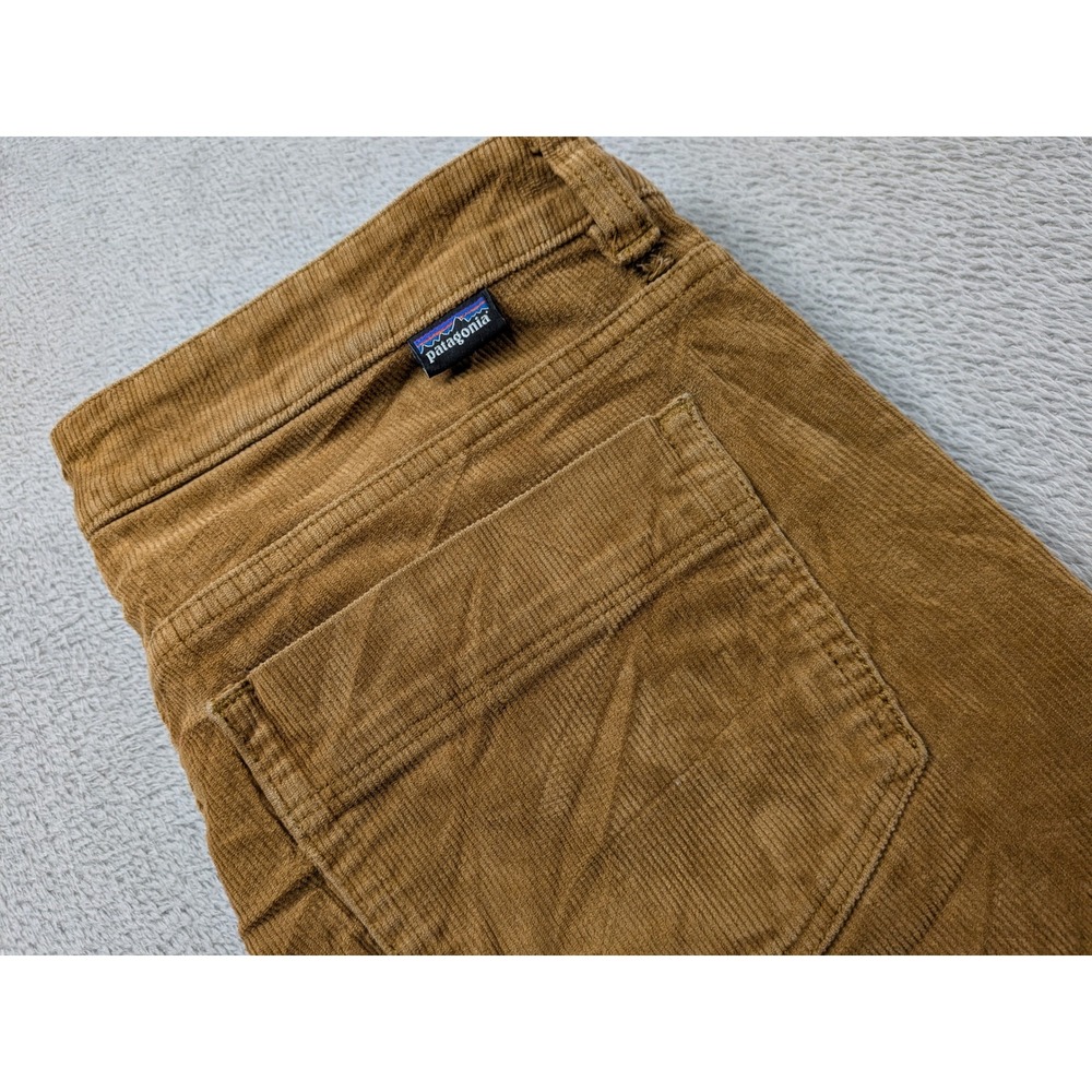 Patagonia Women Size 26 Short Corduroy Pants Bear Brown Organic Cotton Hiking